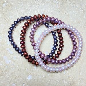 Set of Four Pearl Bracelets